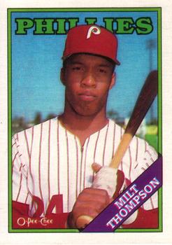 1988 O-Pee-Chee Baseball Cards 298     Milt Thompson